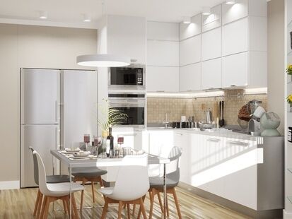 Фото № 6: Дизайн-проект трехкомнатной квартиры 81.9  м² Стиль Контемпорари для ЖК Московский