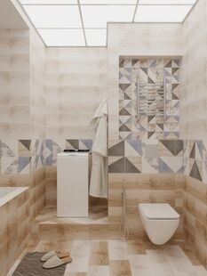 Фото № 4: Дизайн-проект трехкомнатной квартиры 81.9  м² Стиль Контемпорари для ЖК Московский