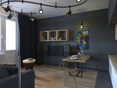 Фото № 6: Дизайн-проект трехкомнатной квартиры 60.4  м² Стиль Минимализм для ЖК Оранж парк