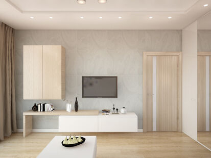 Фото № 6: Дизайн-проект двухкомнатной квартиры 64.4  м² Стиль Контемпорари для ЖК Московский