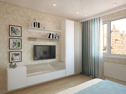 Фото № 2: Дизайн-проект двухкомнатной квартиры 64.4  м² Стиль Контемпорари для ЖК Московский