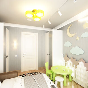 Фото № 2: Дизайн-проект трехкомнатной квартиры 69.6  м² Стиль Модернизм для ЖК Московский