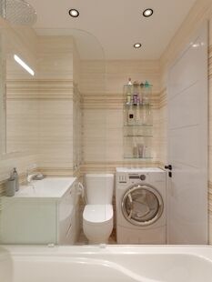 Фото № 2: Дизайн-проект однокомнатной квартиры 34.42  м² Скандинавский стиль для ЖК Московский