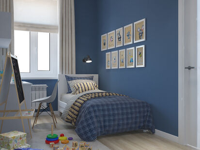 Фото № 5: Дизайн-проект трехкомнатной квартиры 64.45  м² Стиль Контемпорари для ЖК Московский