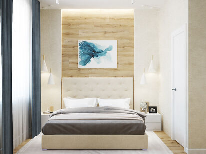 Фото № 2: Дизайн-проект трехкомнатной квартиры 64.45  м² Стиль Контемпорари для ЖК Московский