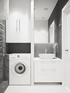 Фото № 6: Дизайн-проект трехкомнатной квартиры 64.45  м² Стиль Контемпорари для ЖК Московский