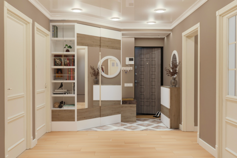 Фото № 1: Дизайн-проект прихожей 12.0  м² Стиль Классика для ЖК Московский