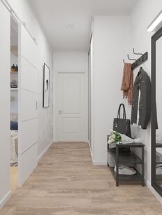 Фото № 6: Дизайн-проект двухкомнатной квартиры 63.9  м² Скандинавский стиль для ЖК Московский