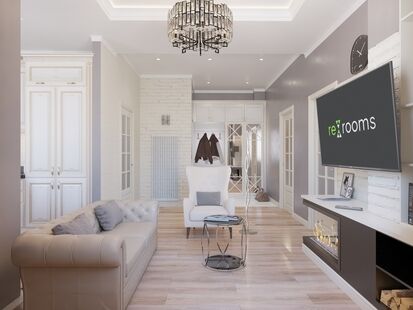 Фото № 5: Дизайн-проект трехкомнатной квартиры 65.52  м² Стиль Современная классика для ЖК Московский