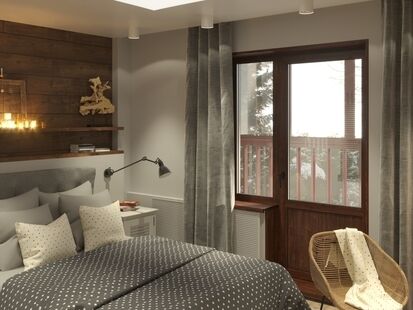 Фото № 2: Дизайн-проект трехкомнатной квартиры 83.01  м² Стиль Этнический для ЖК Позитив