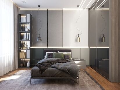 Фото № 1: Дизайн-проект трехкомнатной квартиры 96.78  м² Стиль Модернизм для ЖК Московский