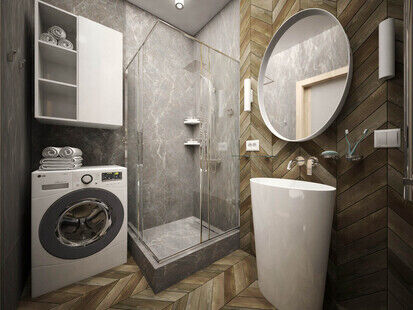 Фото № 4: Дизайн-проект квартиры-студии 33.5  м² Скандинавский стиль для ЖК Московский