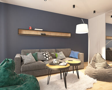 Фото № 1: Дизайн-проект двухкомнатной квартиры 68.7  м² Стиль Контемпорари для ЖК Московский