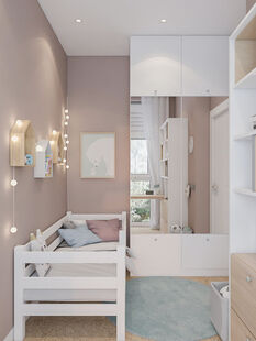 Фото № 2: Дизайн-проект трехкомнатной квартиры 50.4  м² Стиль Контемпорари для ЖК Московский