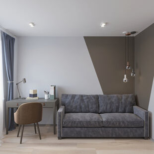 Фото № 3: Дизайн-проект трехкомнатной квартиры 68.69  м² Стиль Модернизм для ЖК Московский