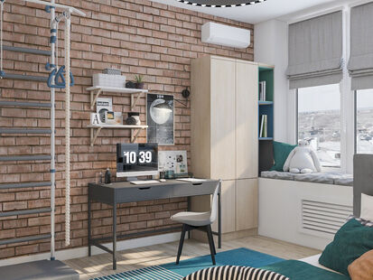 Фото № 2: Дизайн-проект пятикомнатной квартиры 124.9  м² Скандинавский стиль для ЖК Московский