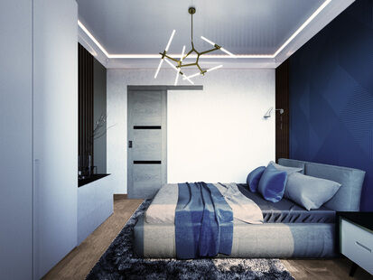 Фото № 2: Дизайн-проект двухкомнатной квартиры 41.83  м² Стиль Модернизм для ЖК Московский