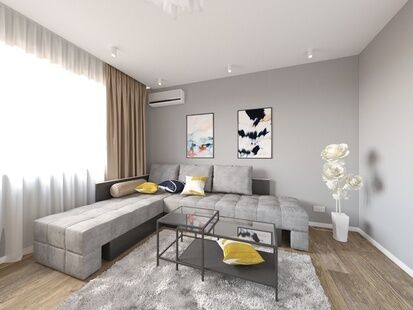 Фото № 1: Дизайн-проект двухкомнатной квартиры 51.7  м² Стиль Минимализм для ЖК Московский