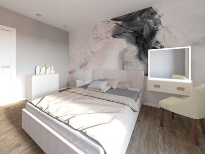 Фото № 5: Дизайн-проект двухкомнатной квартиры 51.7  м² Стиль Минимализм для ЖК Московский