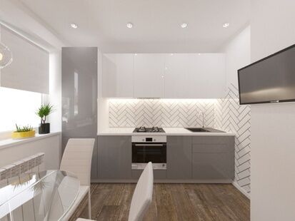 Фото № 3: Дизайн-проект двухкомнатной квартиры 51.7  м² Стиль Минимализм для ЖК Московский