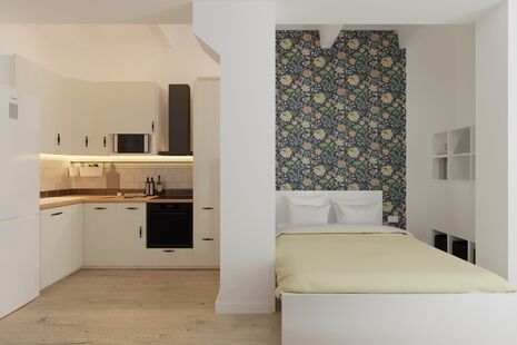 Фото № 1: Дизайн-проект квартиры-студии 35.9  м² Скандинавский стиль для ЖК Московский