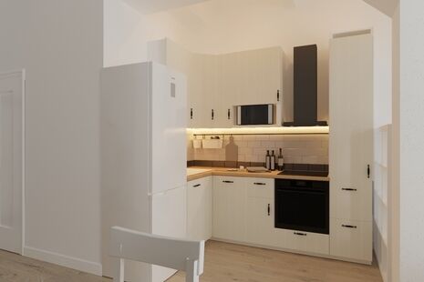 Фото № 3: Дизайн-проект квартиры-студии 35.9  м² Скандинавский стиль для ЖК Московский