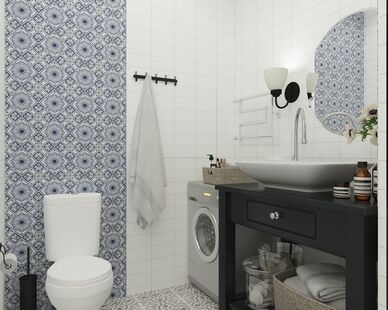 Фото № 5: Дизайн-проект квартиры-студии 35.9  м² Скандинавский стиль для ЖК Московский