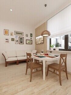 Фото № 6: Дизайн-проект трехкомнатной квартиры 79.92  м² Стиль Контемпорари для ЖК Московский