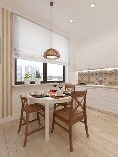 Фото № 4: Дизайн-проект трехкомнатной квартиры 79.92  м² Стиль Контемпорари для ЖК Московский