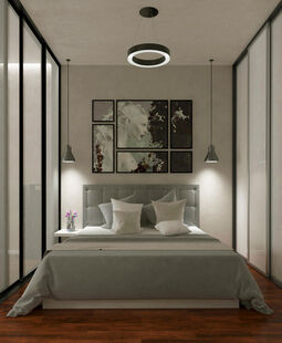 Фото № 3: Дизайн-проект двухкомнатной квартиры 44.5  м² Стиль Минимализм для ЖК Усадьба Суханово