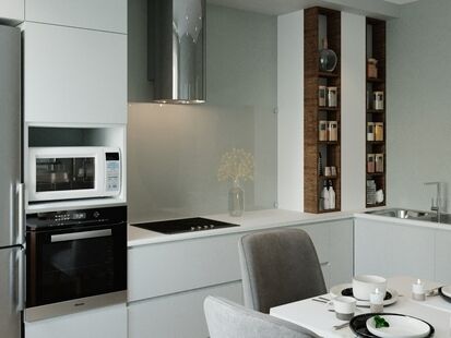 Фото № 6: Дизайн-проект кухни 11.21  м² Стиль Контемпорари для ЖК Московский