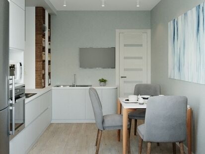 Фото № 4: Дизайн-проект кухни 11.21  м² Стиль Контемпорари для ЖК Московский