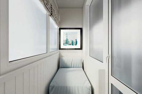 Фото № 4: Дизайн-проект трехкомнатной квартиры 71.14  м² Стиль арт-деко для ЖК Московский