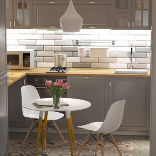 Фото № 1: Дизайн-проект кухни 8.0  м² Скандинавский стиль для ЖК Московский