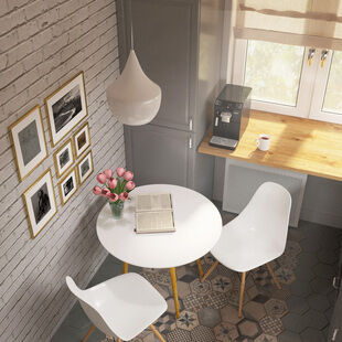 Фото № 3: Дизайн-проект кухни 8.0  м² Скандинавский стиль для ЖК Московский