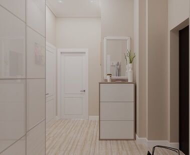 Фото № 5: Дизайн-проект однокомнатной квартиры 38.78  м² Стиль Модернизм для ЖК Московский