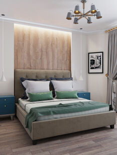 Фото № 2: Дизайн-проект двухкомнатной квартиры 54.7  м² Скандинавский стиль для ЖК Московский