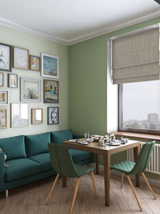 Фото № 3: Дизайн-проект двухкомнатной квартиры 54.7  м² Скандинавский стиль для ЖК Московский