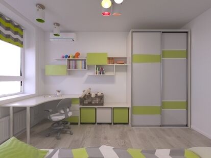 Фото № 3: Дизайн-проект двухкомнатной квартиры 55.9  м² Стиль Этнический для ЖК Московский