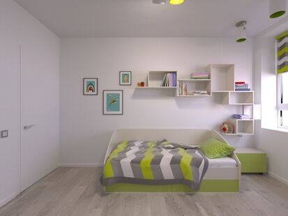 Фото № 2: Дизайн-проект двухкомнатной квартиры 55.9  м² Стиль Этнический для ЖК Московский