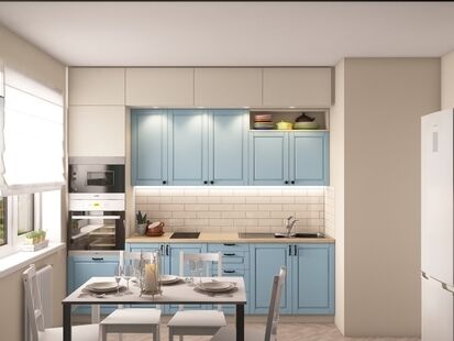 Фото № 1: Дизайн-проект двухкомнатной квартиры 55.5  м² Скандинавский стиль для ЖК Московский