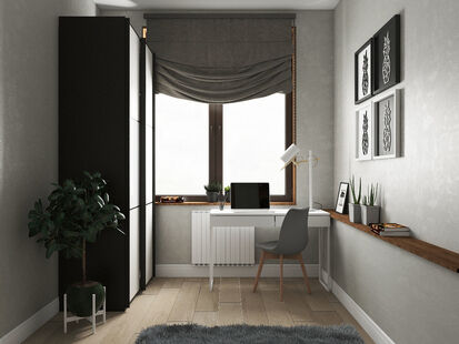 Фото № 3: Дизайн-проект двухкомнатной квартиры 69.25  м² Стиль Этнический для ЖК Московский