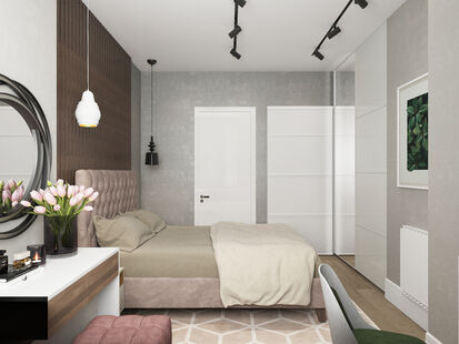 Фото № 5: Дизайн-проект двухкомнатной квартиры 69.25  м² Стиль Этнический для ЖК Московский