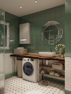 Фото № 2: Дизайн-проект однокомнатной квартиры 37.5  м² Стиль Фьюжн для ЖК Московский