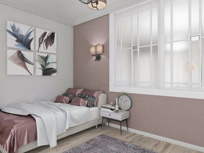 Фото № 2: Дизайн-проект трехкомнатной квартиры 67.1  м² Стиль Классика для ЖК Московский