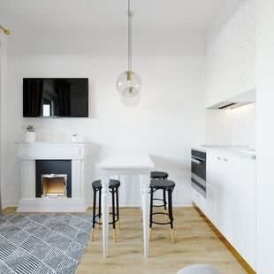 Фото № 1: Дизайн-проект однокомнатной квартиры 39.25  м² Стиль Современная классика для ЖК Московский