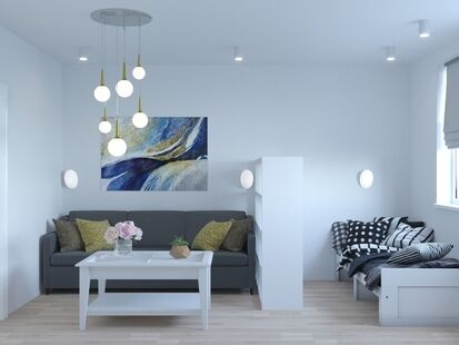 Фото № 1: Дизайн-проект двухкомнатной квартиры 54.4  м² Стиль Минимализм для ЖК Московский