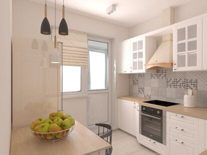 Фото № 6: Дизайн-проект двухкомнатной квартиры 54.4  м² Стиль Минимализм для ЖК Московский