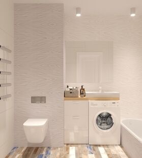 Фото № 2: Дизайн-проект двухкомнатной квартиры 54.4  м² Стиль Минимализм для ЖК Московский