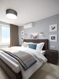 Фото № 1: Дизайн-проект трехкомнатной квартиры 53.0  м² Скандинавский стиль для ЖК Московский